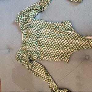 Green and Yellow Shimmering One Piece Swimsuit